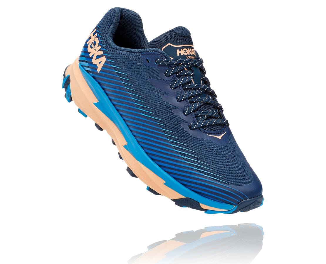 Hoka One One Torrent 2 Női Terepfutó Cipők Sötétkék / Sárgabarack [FGUQI-0216]